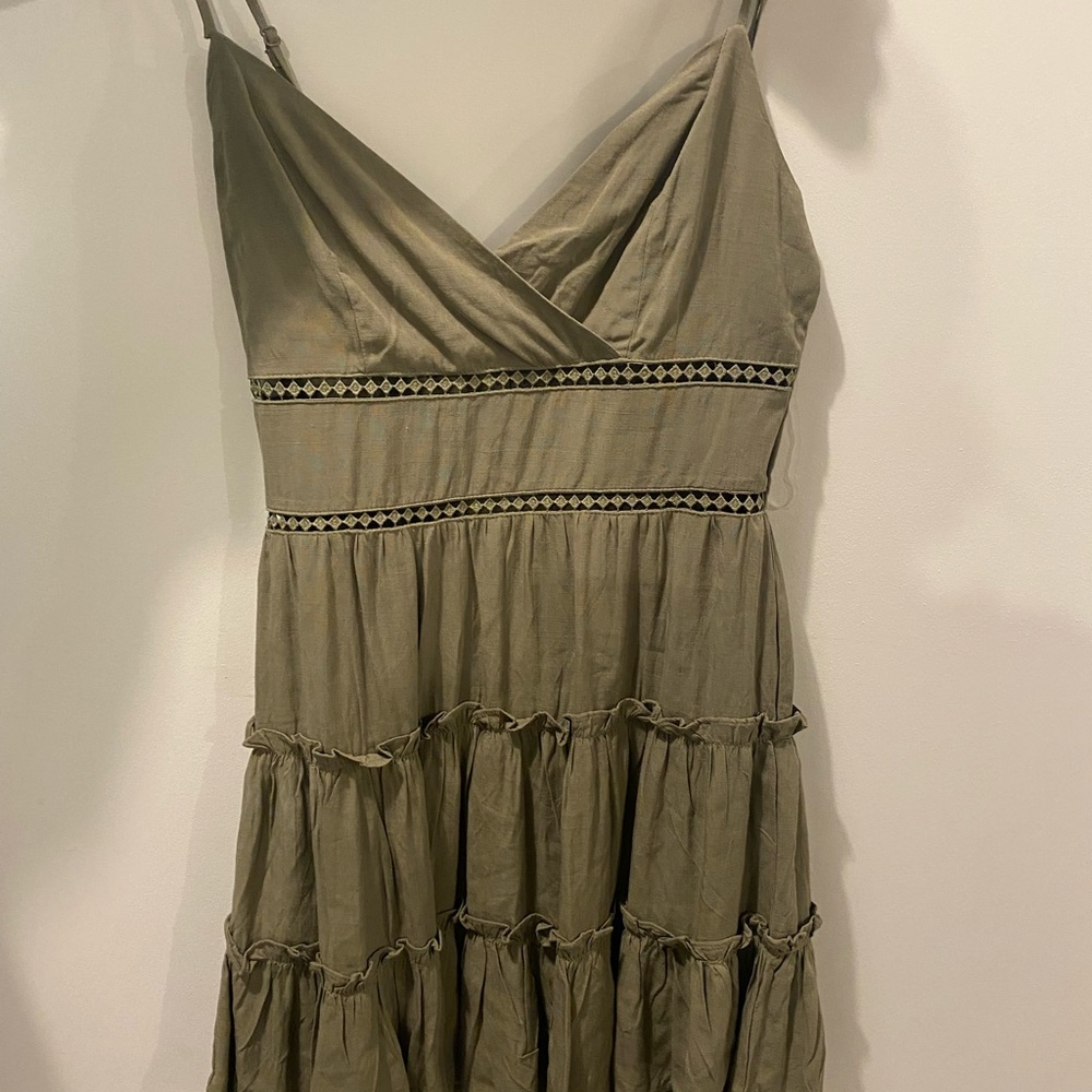 Green Ruffled Dress